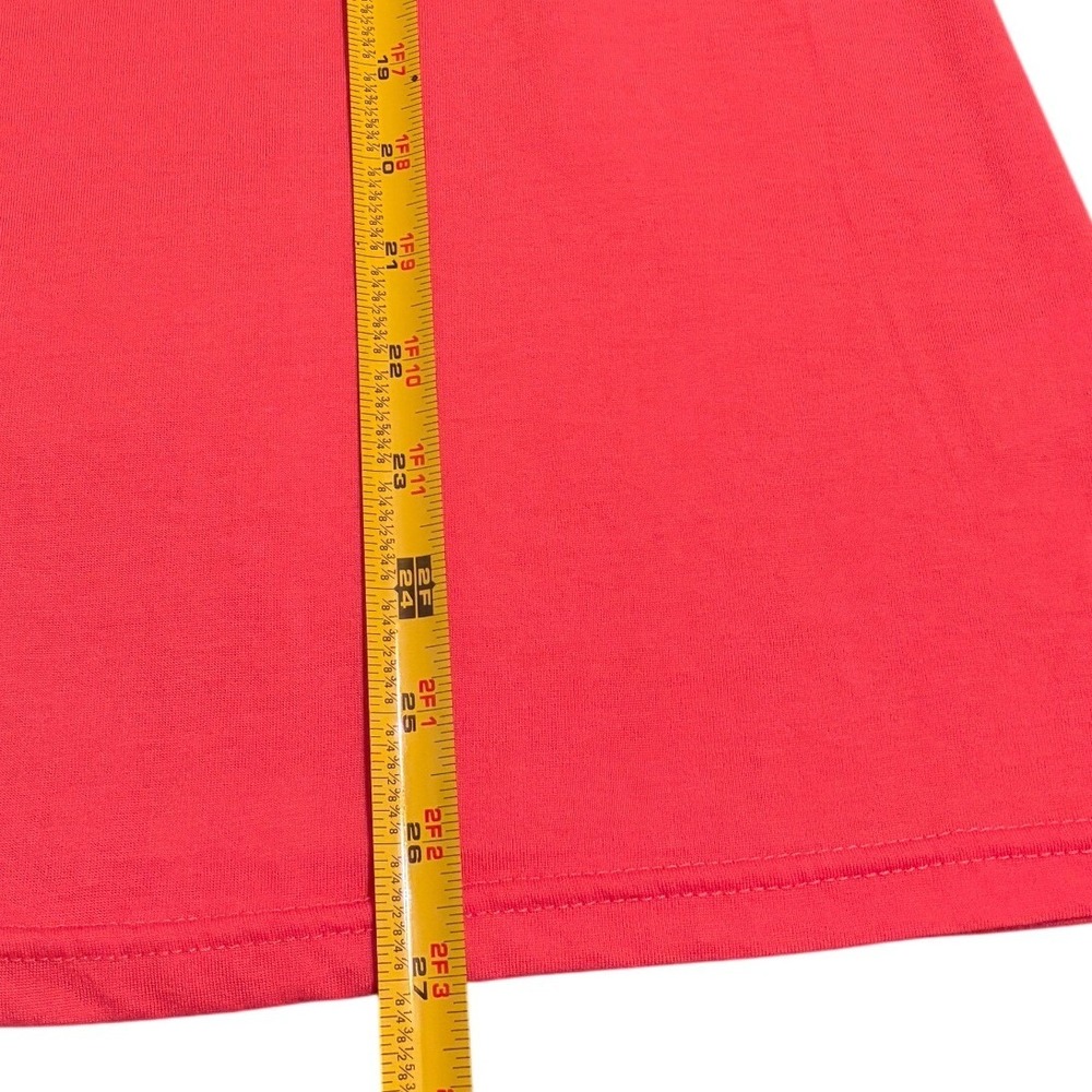 Jordann V-Neck Pocket Tank Top Coral Orange Sleeveless Shirt Womens 2XL - Picture 5 of 8
